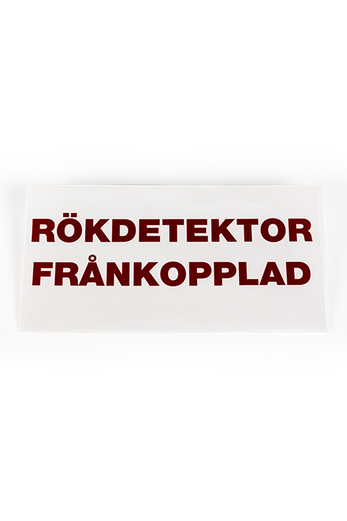 Rökdetektor frånkopplad